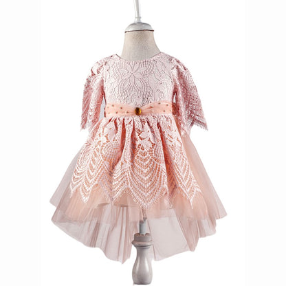 Elize Girls Lacey High/Low Party Dress