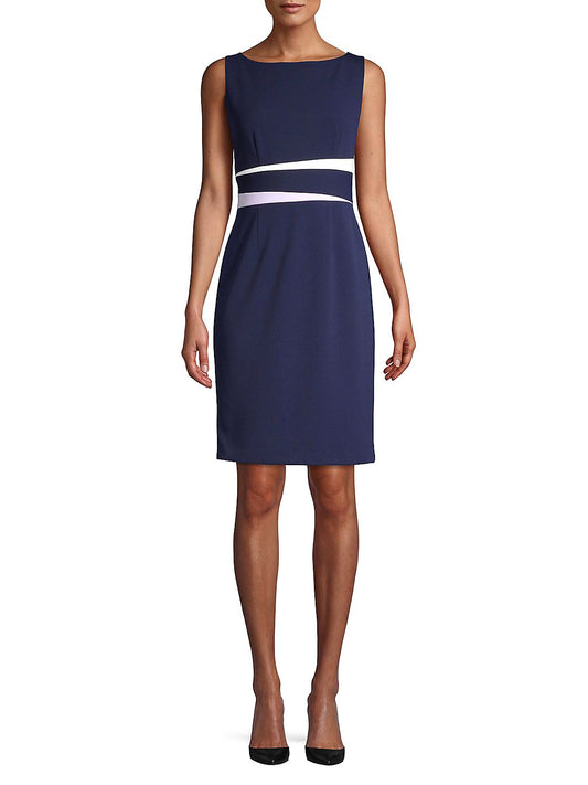 Vince Camuto Sleeveless Color Block Sheath Dress - Size 16