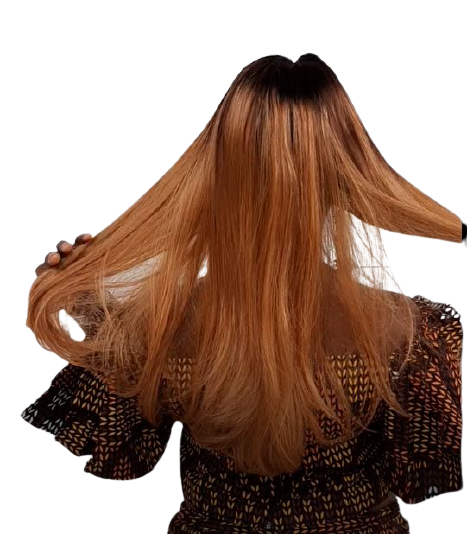 Roxy Ombre Gold Straight 18" Wig (Super Double Drawn )