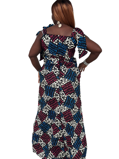 Lungi African Print Ankara Maxi  Dress