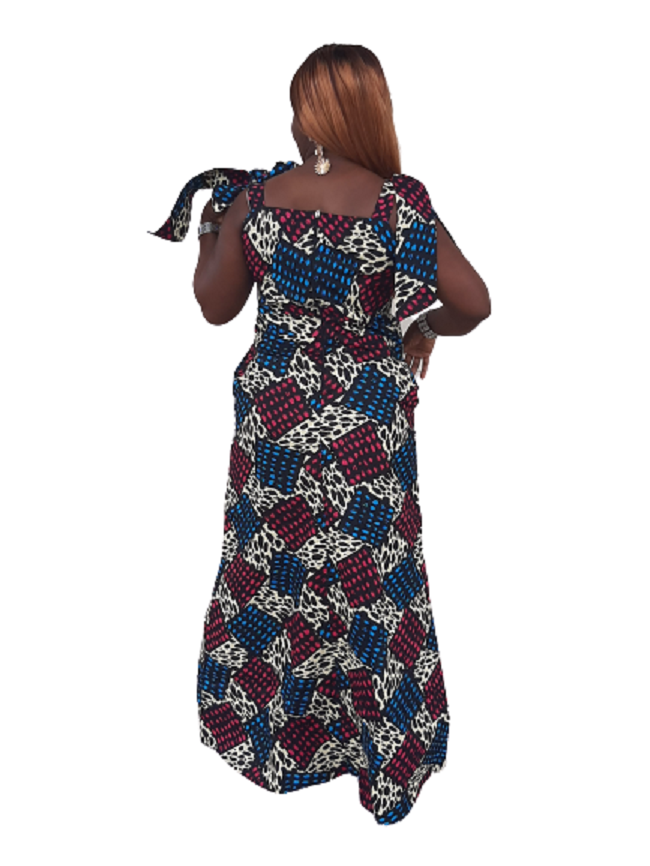 Lungi African Print Ankara Maxi  Dress