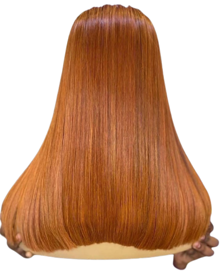Roxy Ombre Gold Straight 18" Wig (Super Double Drawn )