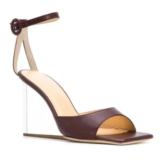 Allure Clear Heels - Coffee
