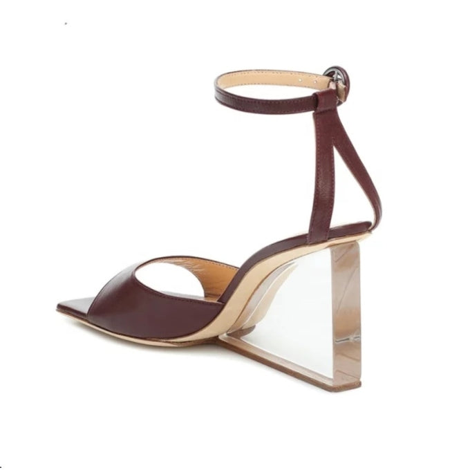 Allure Clear Heels - Coffee