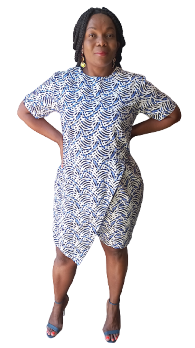 Gladdiez Skirt Illusion Ankara Jumpsuit