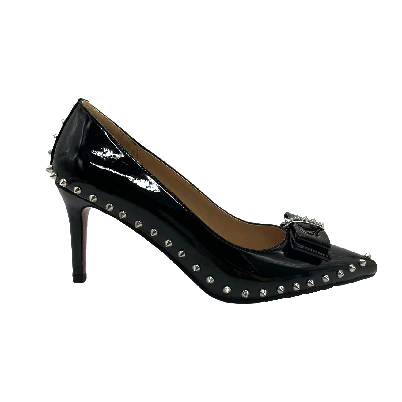 LouLou Red Sole Heels - Black