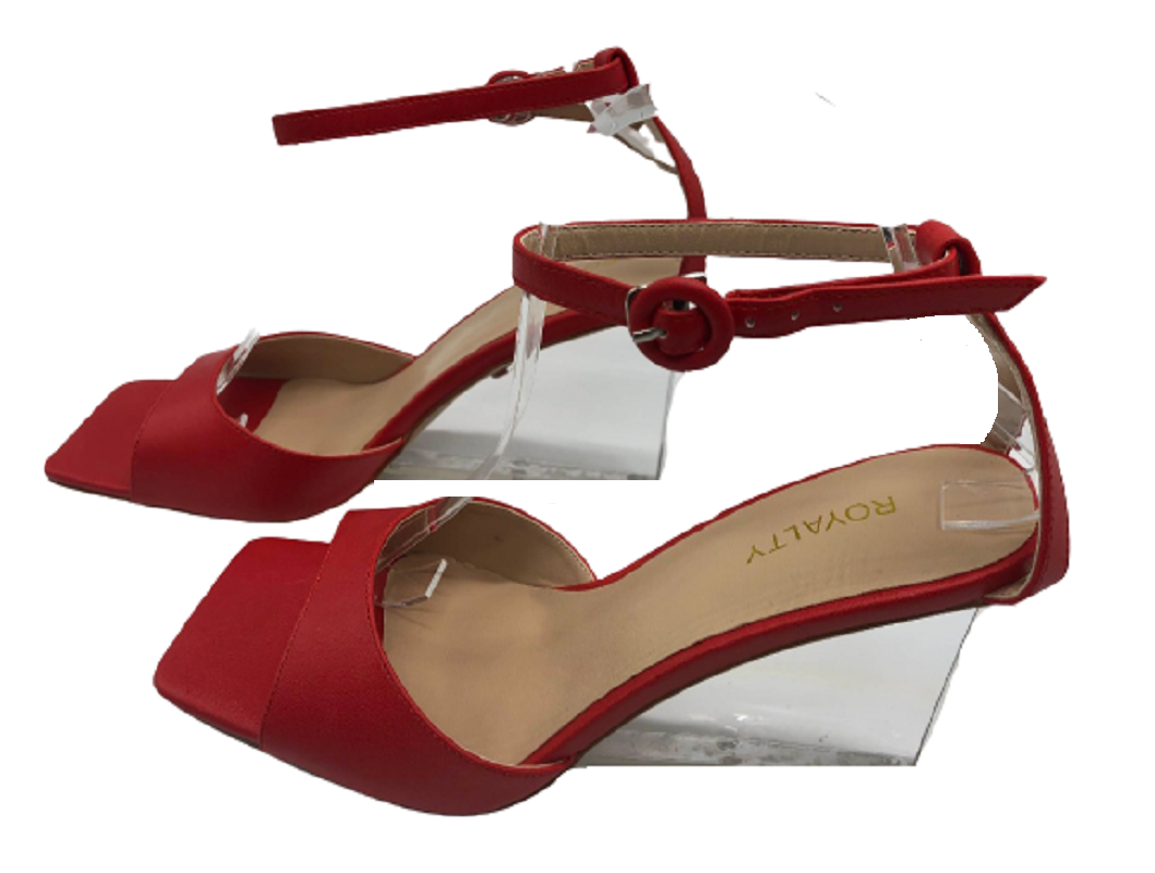 Allure Clear Heels - Red
