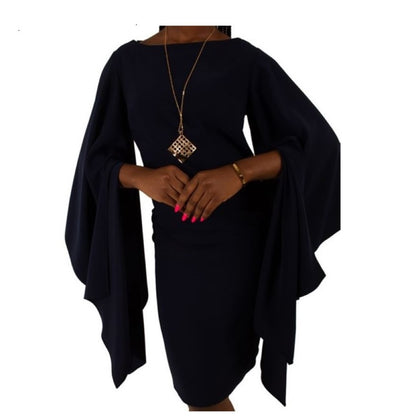 Tess Bell sleeves Dress - Black