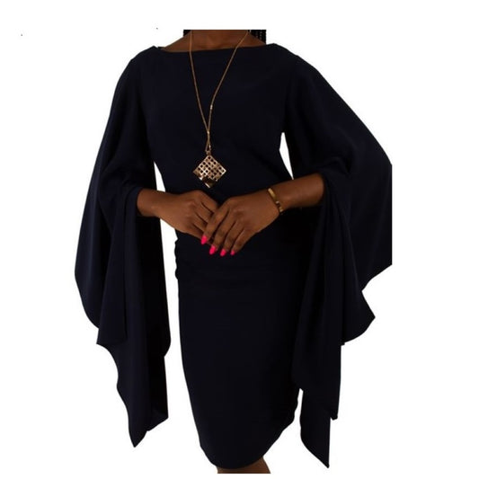Tess Bell sleeves Dress - Black