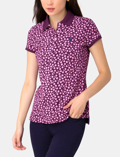 US Polo Association Ladies Floral Polo Top - Size 14