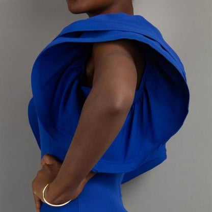 Ariana Wide sleeves Dress - Blue