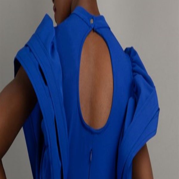 Ariana Wide sleeves Dress - Blue
