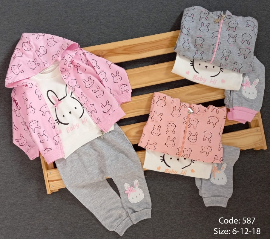 Kitten Baby Cloth Set - Girls