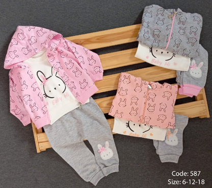 Kitten Baby Cloth Set - Girls