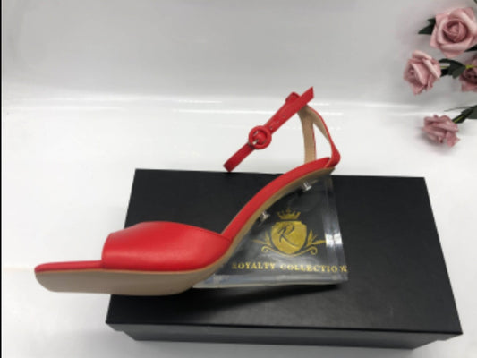 Allure Clear Heels - Red