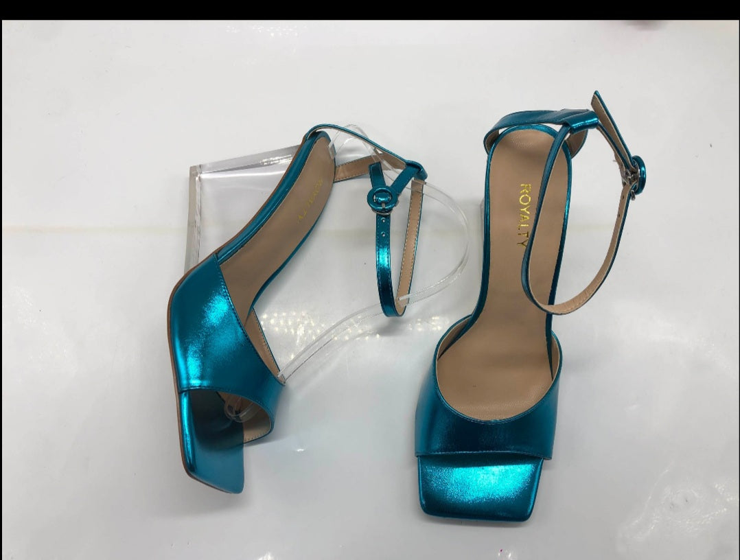 Allure Clear Heels - Blue