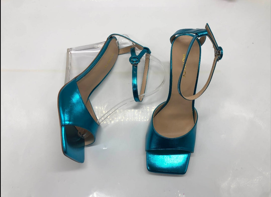 Allure Clear Heels - Blue