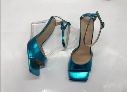 Allure Clear Heels - Blue