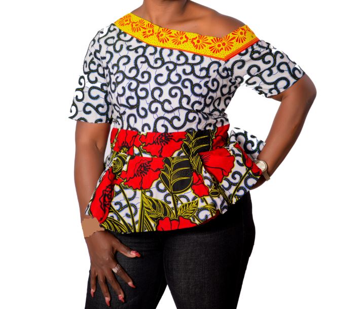 Ladies Yellow Macq Ankara Top