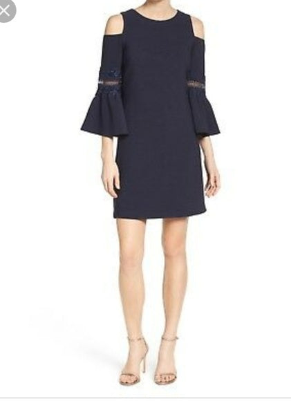 Eliza J NWT Black Cold Shoulder Dress