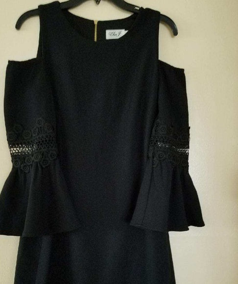 Eliza J NWT Black Cold Shoulder Dress