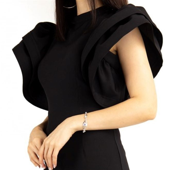 Ariana Wide sleeves Dress - Black