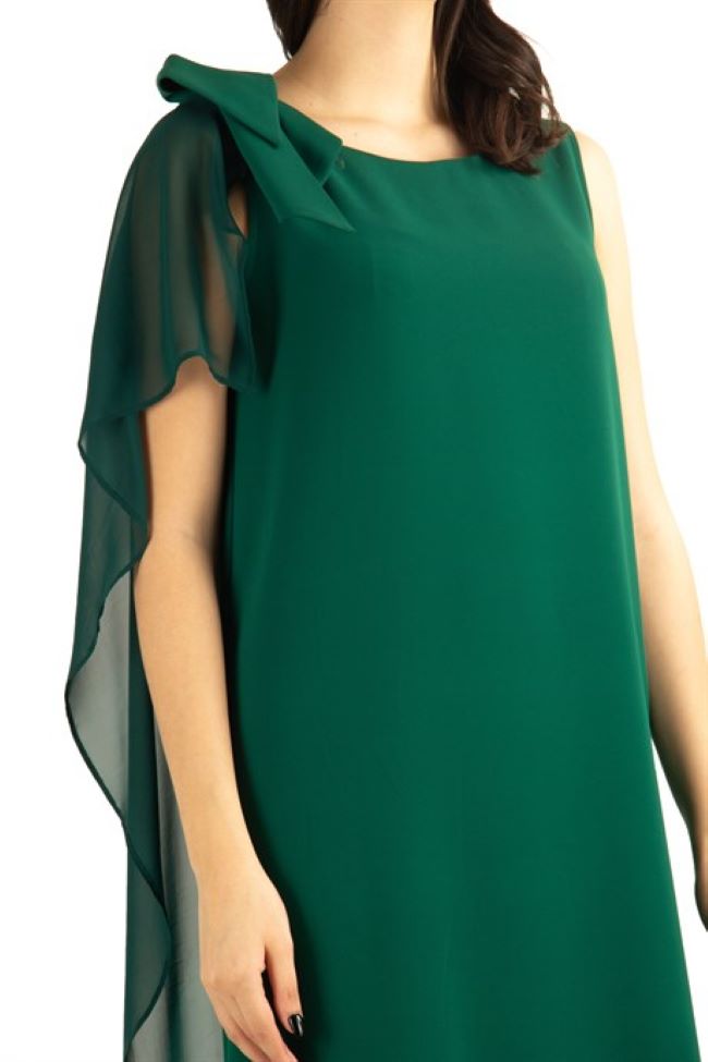 Tulle Cape Dress - Light Green