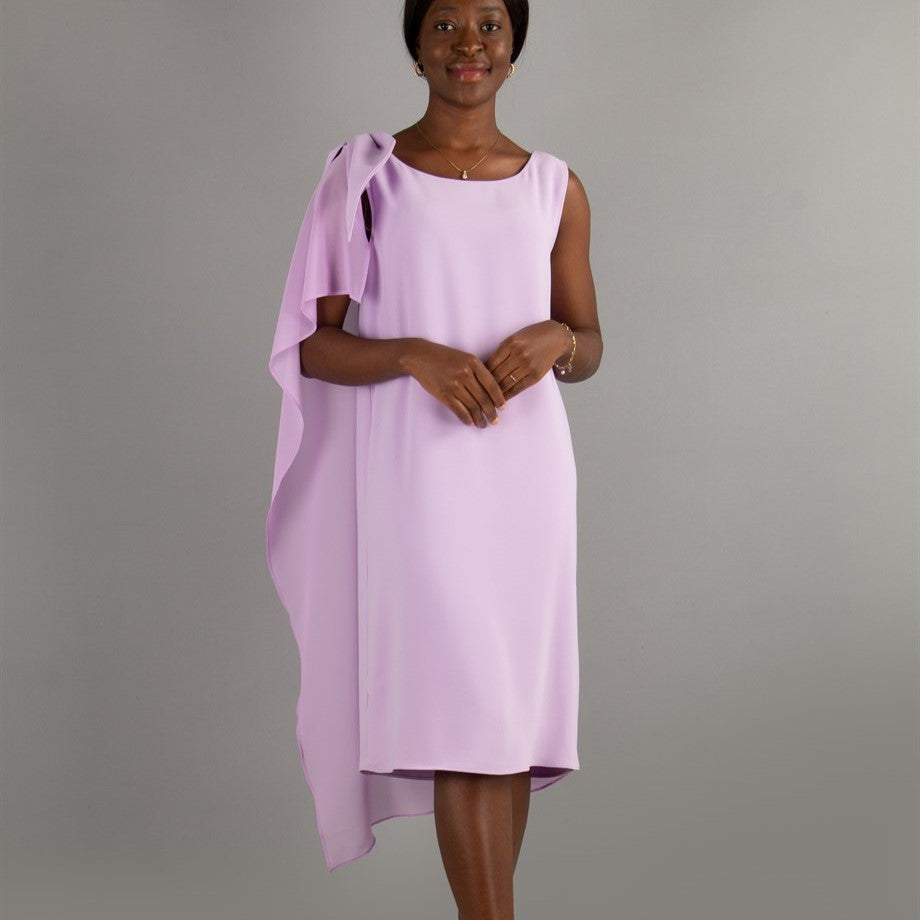 Tulle Cape Dress - Lilac