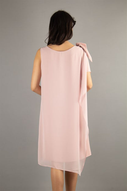 Tulle Cape Dress - Beige