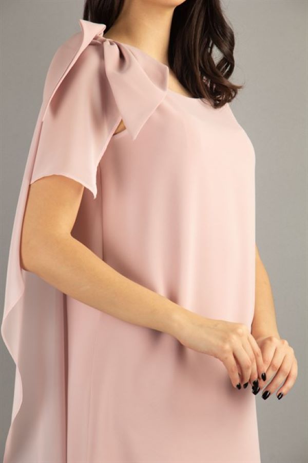 Tulle Cape Dress - Beige